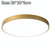 Macaron LED Round Ceiling Lamp, Stepless Dimming, Size:30cm(Gold)