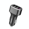 QIAKEY GT680 3 USB Ports Fast Charge Car Charger(Gray)
