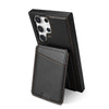 For Samsung Galaxy S22 Ultra 5G Skin Feel Detachable Card Bag Magsafe Phone Case(Black)