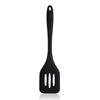 One-piece High Temperature Resistant Silicone Non-stick Spatula Kitchen Kitchenware Leak Shovel(Black)
