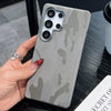 For Samsung Galaxy S23 Ultra 5G Camouflage Leather Metal Frame MagSafe PC Phone Case(Titanium Grey)