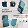 For iPhone 11 JEEHOOD J06 British Style RFID MagSafe Card Bag PU Phone Case(Green)