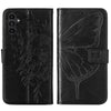 For Samsung Galaxy A24 4G Embossed Butterfly Leather Phone Case(Black)