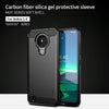 For Nokia 1.4 MOFI Gentleness Series Brushed Texture Carbon Fiber Soft TPU Case(Black)