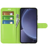 For Samsung Galaxy S25+ 5G Litchi Texture Horizontal Flip Leather Phone Case with Holder(Green)
