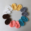 Newborn Babies Photography Props Mini Crocheted Small Slippers, Size:  Newborn Size( Blue)