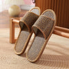 Linen Slippers Summer Couple Home Indoor Floor Rattan Grass Non-Slip Slippers, Size: 42-43(Diamond Grass)