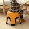 Household Bathroom Row Stools Plastic Stools Thickened Low Stools Square Stools Small Benches, Colour: Black Adult