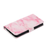 For Samsung Galaxy S25 Ultra 5G Colored Drawing Marble Pattern Leather Phone Case(Pink Marble)