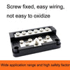 AOA1903 RV Bus Bar 12PIN 100A 32V High Current Copper Bar Wiring Bar(Black)