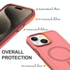 For iPhone 15 Plus Shockproof MagSafe Armor PC Hybrid TPU Phone Case(Dark Pink+Maroon)