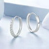 S925 Sterling Silver Gold-plated Silver Hoop Earrings Ear Ornaments, Color: Silver M