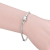 Silver Snake Chain Link Bracelet, Length:19cm(Silver Plated)