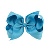 5 PCS 6 Inch Colorful Kids Girls Big Solid Ribbon Hair Bow Clips(7)