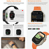iW9 Ultra 2.04 inch Screen Smart Call Watch, BT Call / Heart Rate / Blood Pressure / Blood Oxygen(Tarnish Black)