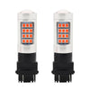 2 PCS 3157 DC12V / 2.2W Car Constantly Bright Brake Lights with 42LEDs SMD-2835 Lamps(Red Light)