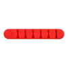 6 Holes Bear Silicone Desktop Data Cable Organizing And Fixing Device(Red)