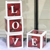 Wedding Birthday Party Decoration Transparent Letter Balloon Box(White Love)