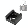 PULUZ Expand Cold Shoe Mount Adapter Microphone Flash Light Aluminum Alloy Holder Bracket (Black)