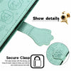 For Asus Zenfone 8 Flip Lovely Cat and Dog Embossing Pattern Horizontal Flip Leather Case , with Holder & Card Slots & Wallet & Cartoon Clasp & Lanyard(Green)