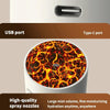 280ml Volcano Cup Rotating Air Humidifier Mini Colorful Ambient Light Car Aroma Diffuser(White)