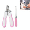 Pet Nail Clippers and Polisher Set, Size: Small(Pink)