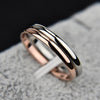 Female Stainless Steel Titanium Steel Ring, Ring Size:8(Black)