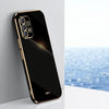 For Samsung Galaxy A52 5G XINLI Straight 6D Plating Gold Edge TPU Shockproof Case(Black)