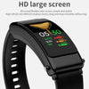 K50 1.08 inch Silicone Band Earphone Detachable IP67 Waterproof Smart Watch Support Bluetooth Call(Black Silver)