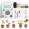 5pcs /Set Small Potted Plant Crochet Starter Kit for Beginners with  Step-by-Step Video Tutorials