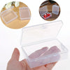 10pcs Rectangle Plastic Transparent Storage Box With Lid Dustproof Earring Ring Jewelry Storage Box, Size: 6.7x4.9x2.3cm