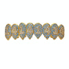 Halloween Vampire 8 Zircon Hip Hop Braces, Colour: Gold Upper Teeth