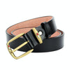Dandali L8037 Men Casual Imitation Copper Buckle Leather Belt Waistband, Length: 115-125cm (Black)