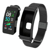K50 1.08 inch Steel Band Earphone Detachable IP67 Waterproof Smart Watch Support Bluetooth Call(Black)