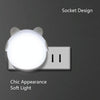 4 PCS Smart Light Control LED Bedroom Mini Night Light Energy-Saving Bedside Lamp, US Plug(White)