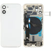 iPhone 12 Mini Back Cover Assembly (White) - With Side Keys & Wireless Charging