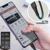 ENKAY PD 20W 3A USB-C / Type-C to 8 Pin Fast Charging Nylon Braided Data Cable, Length:2m(Black)