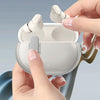 For Apple Beats Studio Buds / Buds+ Clear Electroplated Acrylic Headset Protective Case(White)