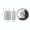 2 PCS SBT-148 USB-C / Type-C Male to USB 3.0 Female Zinc Alloy Adapter(Space Silver)