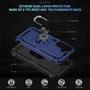 For Samsung Galaxy A36 5G Shockproof TPU + PC Phone Case with Holder(Blue)