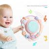 Baby Music Hand Drum Multi-function Early Education Puzzle Rattle Toy(Pink)