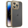 For iPhone 14 Pro Hardware Side Cooling Skin Feel Frosted Phone Case with Lens Film(Gold)