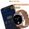 Ochstin 5HK8 Pro 1.36 inch Round Screen Blood Oxygen Blood Pressure Monitoring Bluetooth Smart Watch, Strap:Steel(Gold)