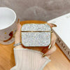 For AirPods Pro Glitter Wireless Earbuds Box Protective Case(White)