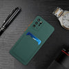 For Samsung Galaxy S20+ Card Slot Design Shockproof TPU Protective Case(Dark Green)