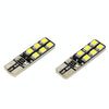1 Pair T10 White 12 LED 2835 SMD CANBUS Car Signal Light Bulb