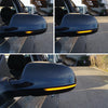 1 Pair For Audi A4 B8.5 Car Dynamic LED Turn Signal Light Rearview Mirror Flasher Water Blinker (Transparent Black)