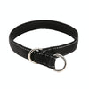 Reflective Nylon Dog Collar, Black, Adjustable, Padded (2.5cm x 60cm)