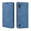 For Galaxy A10 Retro-skin Business Magnetic Suction Leather Case with Holder & Card Slots & Wallet(Dark Blue)