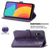 For Alcatel 1L 2021 Mandala Flower Embossed Horizontal Flip Leather Case with Holder & Three Card Slots & Wallet & Lanyard(Purple)